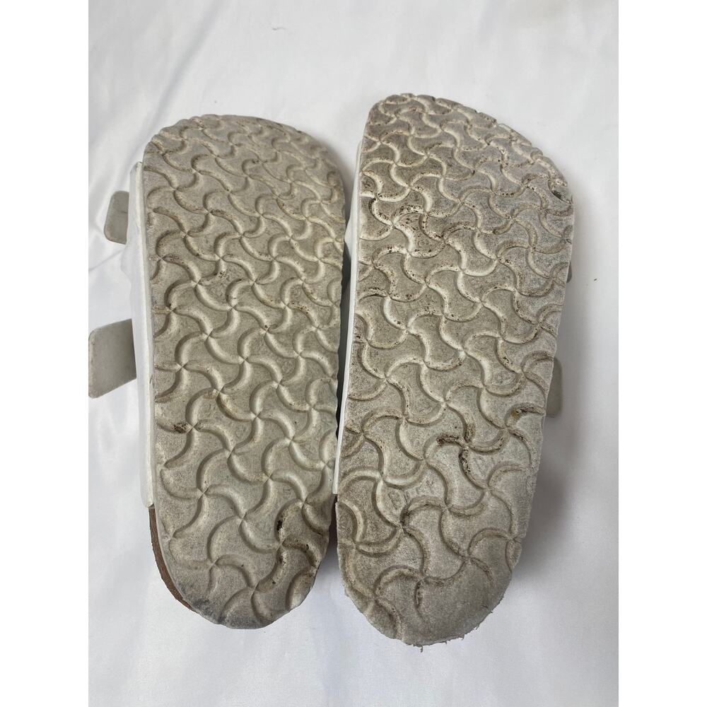 Birkenstock Arizona Leather Sandals in White size Eu 41 Us 10 Narrow Width - Picture 9 of 11